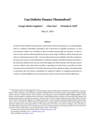 Documento de Trabajo | Sesión IV Paper 2 - Christian Wolf - Déficits fiscales, política monetaria e inflación