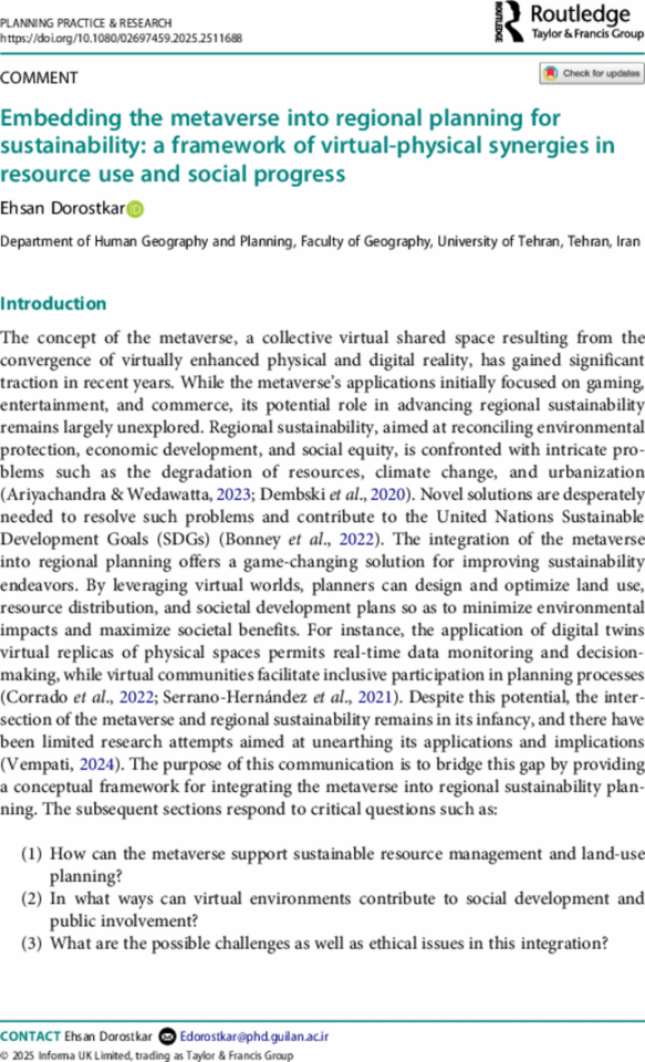 Reimagining Sustainable Futures: How My Metaverse Framework Bridges Virtual and Physical Worlds