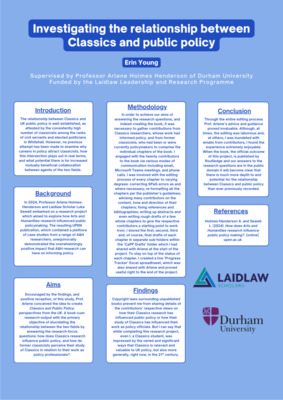 Research poster: Investigating the relationship between Classics and public policy