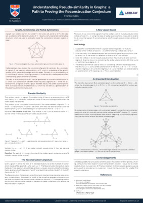 Research Poster: Understanding Pseudo-similarity in Graphs: a Path to Proving the Reconstruction Conjecture