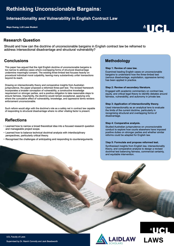 Rethinking Unconscionable Bargains: Intersectionality and Vulnerability in English Contract Law