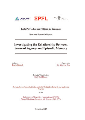 Investigating the Relationship Between Episodic Memory and Sense of Agency