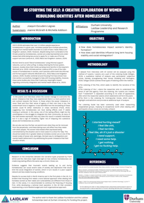 Research Poster - Re-storying the self: a creative exploration of women rebuilding identities after homelessness