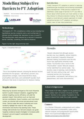 Research Poster: Modelling Subjective Barriers to Public Transport Adoption as a Holistic Network
