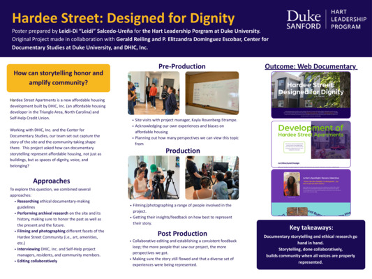 "Hardee Street: Designed for Dignity" Poster 