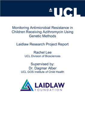 Research Report: Monitoring Antimicrobial Resistance in Children Receiving Azithromycin Using Genetic Methods 