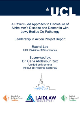 A Patient-Led Approach to Disclosure of Alzheimer's Disease and Dementia with Lewy Bodies Co-Pathology [LiA Report]