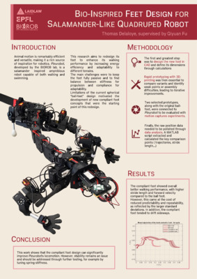 Bio-Inspired Feet Design For Salamander-Like Quadruped Robot