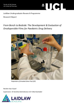 From Bench to Bedside: The Development & Evaluation of Orodispersible Films for Paediatric Drug Delivery
