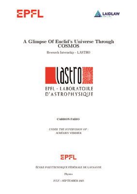 Research Report : A Glimpse Of Euclid's Universe Through COSMOS