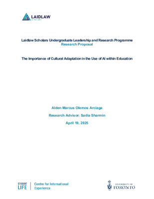 Project Outline: The Impact of Culture on Educational AI