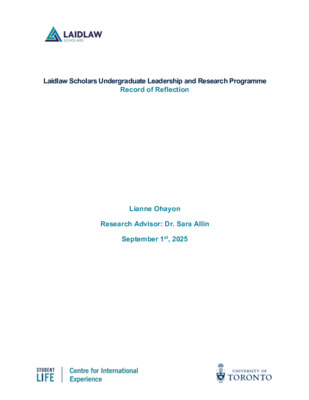 Summer Research Reflection 2025