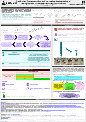 Curriculum Decolonisation and Improving Sustainability in Undergraduate Chemistry Teaching Laboratories - Research Poster