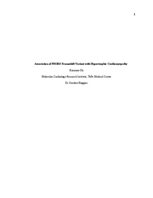 Laidlaw 2025 Research Paper: Association of FHOD3 Frameshift Variant with Hypertrophic Cardiomyopathy