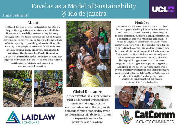 LIA Poster: Sustainability in Rio de Janeiro's Favelas