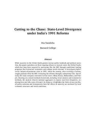 Is Austerity Fair? Lessons from India's 1991 Reforms