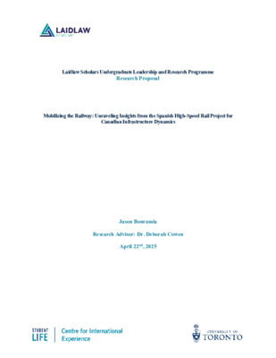 Research Outline - Unraveling Insights from the Spanish High-Speed Rail Project for Canadian Infrastructure Dynamics