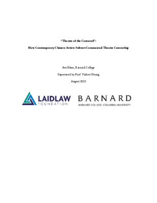 “Theatre of the Censored”: How Contemporary Chinese Artists Subvert Commercial Theatre Censorship