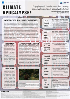 Climate Apocalypse! Engaging with the climate crisis through apocalyptic and post-apocalyptic fiction. Summer 1 Research Poster: Ellen Duggan