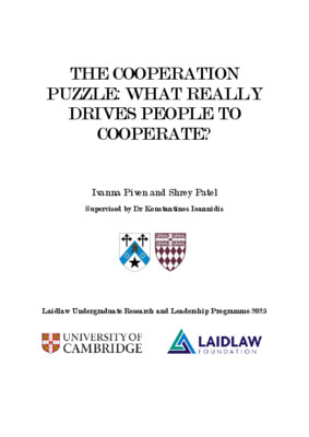 The Cooperation Puzzle: What really drives people to cooperate?