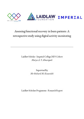 Assessing functional recovery in burn patients: A retrospective study using digital activity monitoring