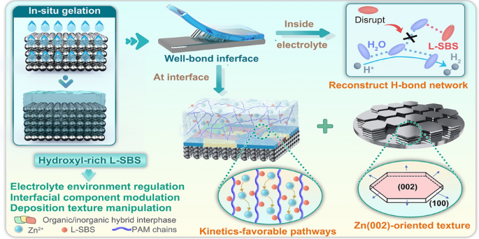 Polyhydroxy Hydrogel Electrolyte with In Situ Tuned Interface Chemistry for Ultra‑Stable Biosensing‑Compatible Zinc Batteries