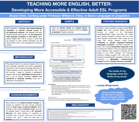 Teaching More English, Better