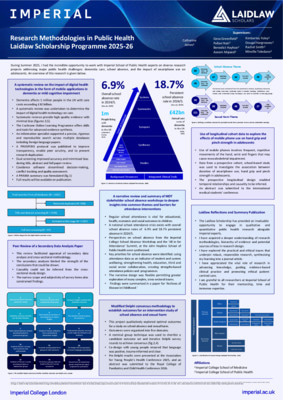 Research Methodologies in Public Health Laidlaw Scholarship Poster CJames 2025