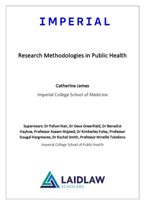 Research Methodologies in Public Health Laidlaw Scholarship Report CJames 2025