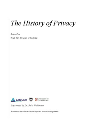 Research Project: The History of Privacy