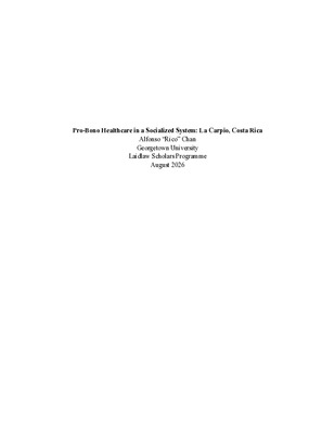 Pro-Bono Healthcare in a Socialized System: La Carpio, Costa Rica