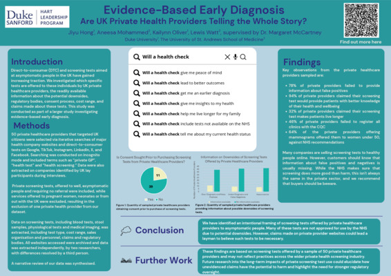 Evidence-based Early Diagnosis in the UK Poster  