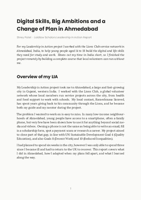 LiA Report - Digital Skills, Big Ambitions and a Change of Plan in Ahmedabad