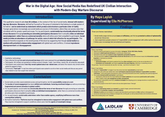 Research poster: War in the Digital Age