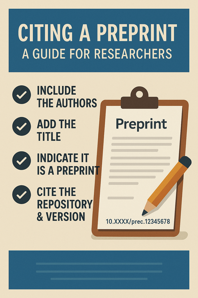 Citing a Preprint