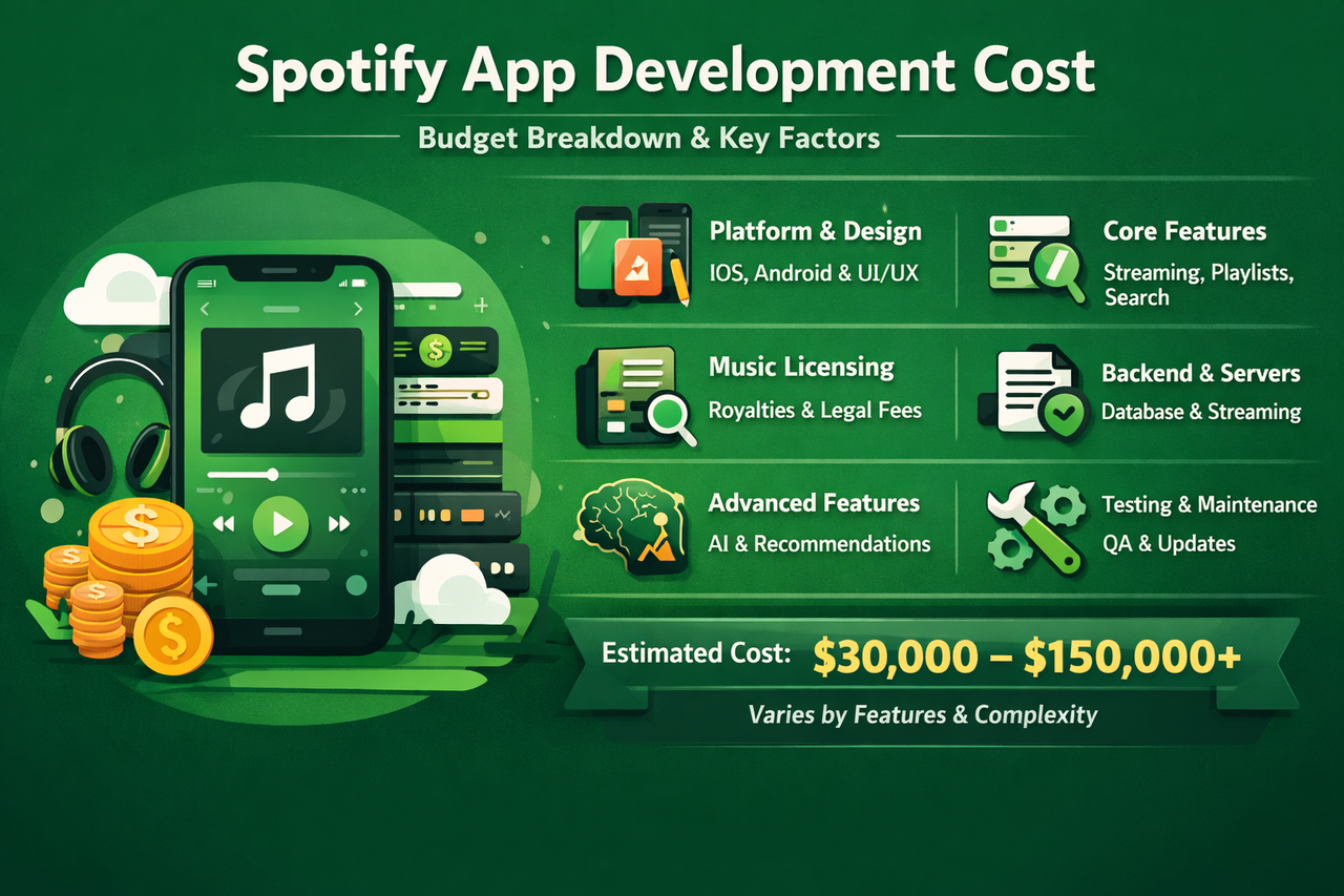 Cost Breakdown of Developing a Music Streaming App Similar to Spotify