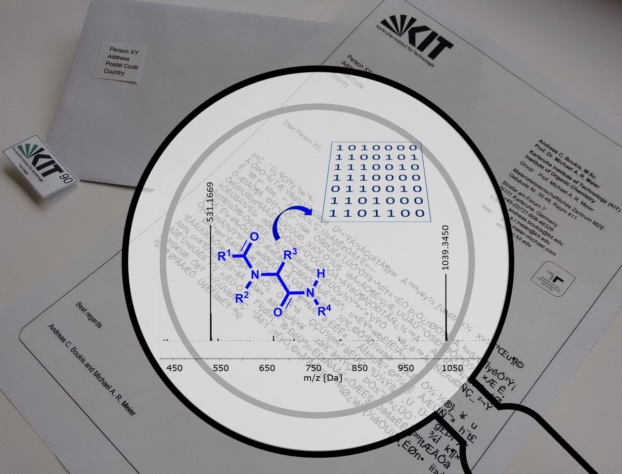 Multicomponent reactions provide key molecules for secret communication