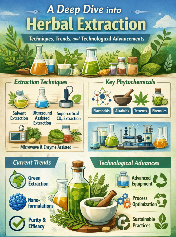 A deep dive into herbal extraction: Techniques, trends, and technological advancements