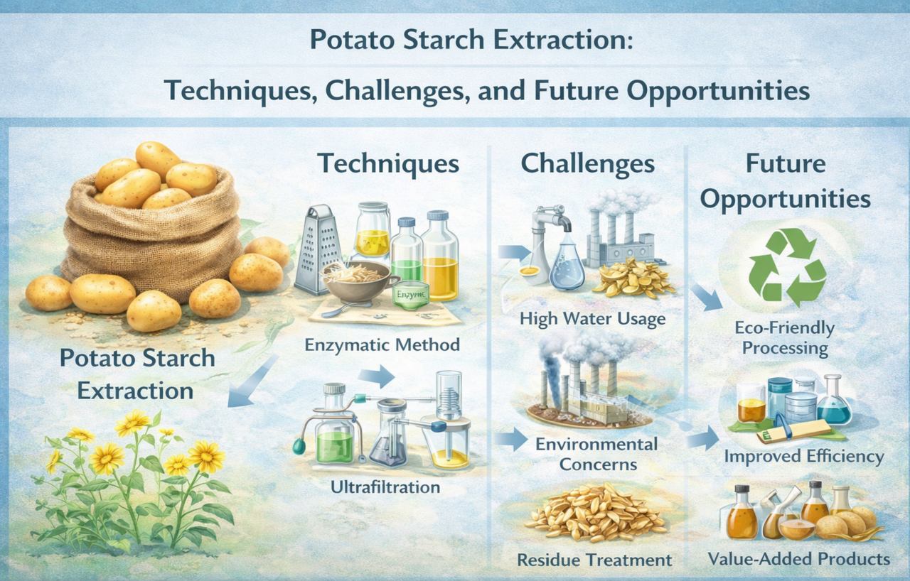 Potato starch extraction: Techniques, challenges, and future opportunities