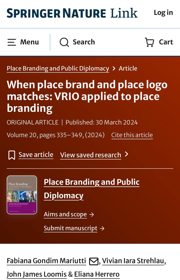 When place brand and place logo matches: VRIO applied to place branding