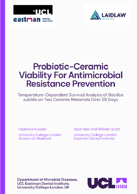 Probiotic-Ceramic Viability For Antimicrobial Resistance Prevention
