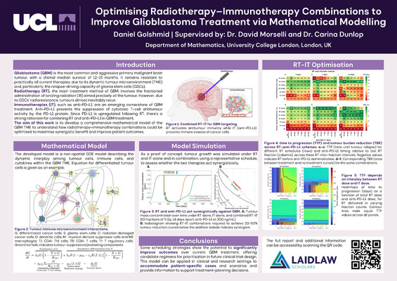 Optimising Radiotherapy–Immunotherapy Combinations to Improve Glioblastoma Treatment via Mathematical Modelling