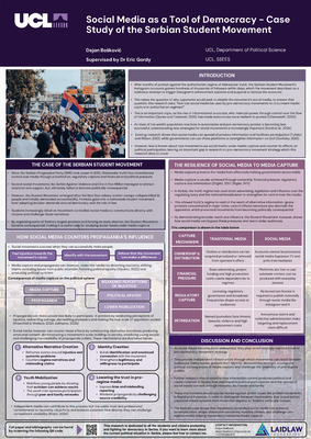 Social Media as a Tool of Democracy - Case Study of the Serbian Student Movement