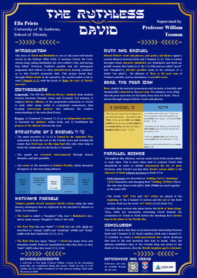 Research Poster: The Ruthless David - Examining Intertextual Allusion within 2 Samuel 11-12