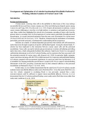 Research Report: Development and Optimization of a P-selectin-Functionalized Microfluidic Platform for Modeling Adhesion Dynamics of Ovarian Cancer Cells