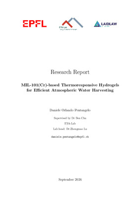 Report: MIL-101(Cr)-based Thermoresponsive Hydrogels for Efficient Atmospheric Water Harvesting