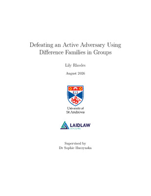 Research Essay: Defeating an Active Adversary Using Difference Families in Groups