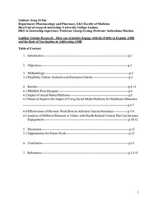 Research Essay - Superbugs vs. Vaccines: How Do We Tell the Story?