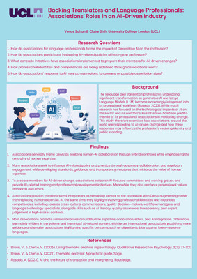 Backing the Translators and Language Professionals: Associations’ Roles in an AI-driven Industry