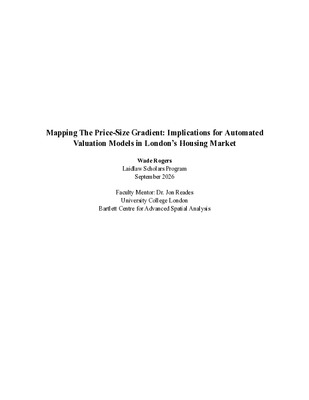 Paper - Mapping The Price-Size Gradient: Implications for Automated Valuation Models in London’s Housing Market